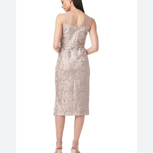 JS Collections Women's “Rosie” Pink and Gold Cocktail Dress Size 12 - Picture 3 of 15